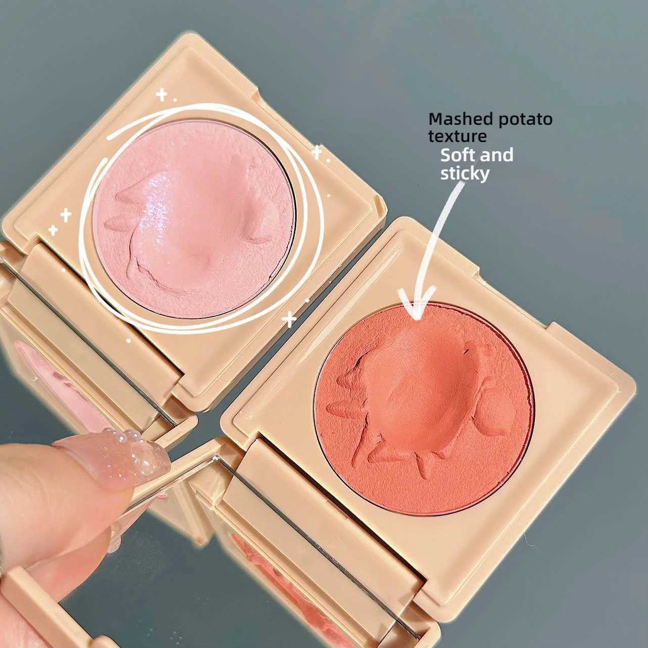 CandyBella Cream Blush Mousse Texture Waterproof Sweatproof LongLasting Shimmer Matte Finish Bouncy Cheek Color W250911