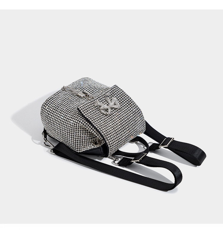 Free Shipping Luxury Bag Designer Bag 2025 New Rhinestone Bag For Women Fashion Simple Inlaid Diamond Backpack Bowknot Tassel Shiny Diamond Evening Ba