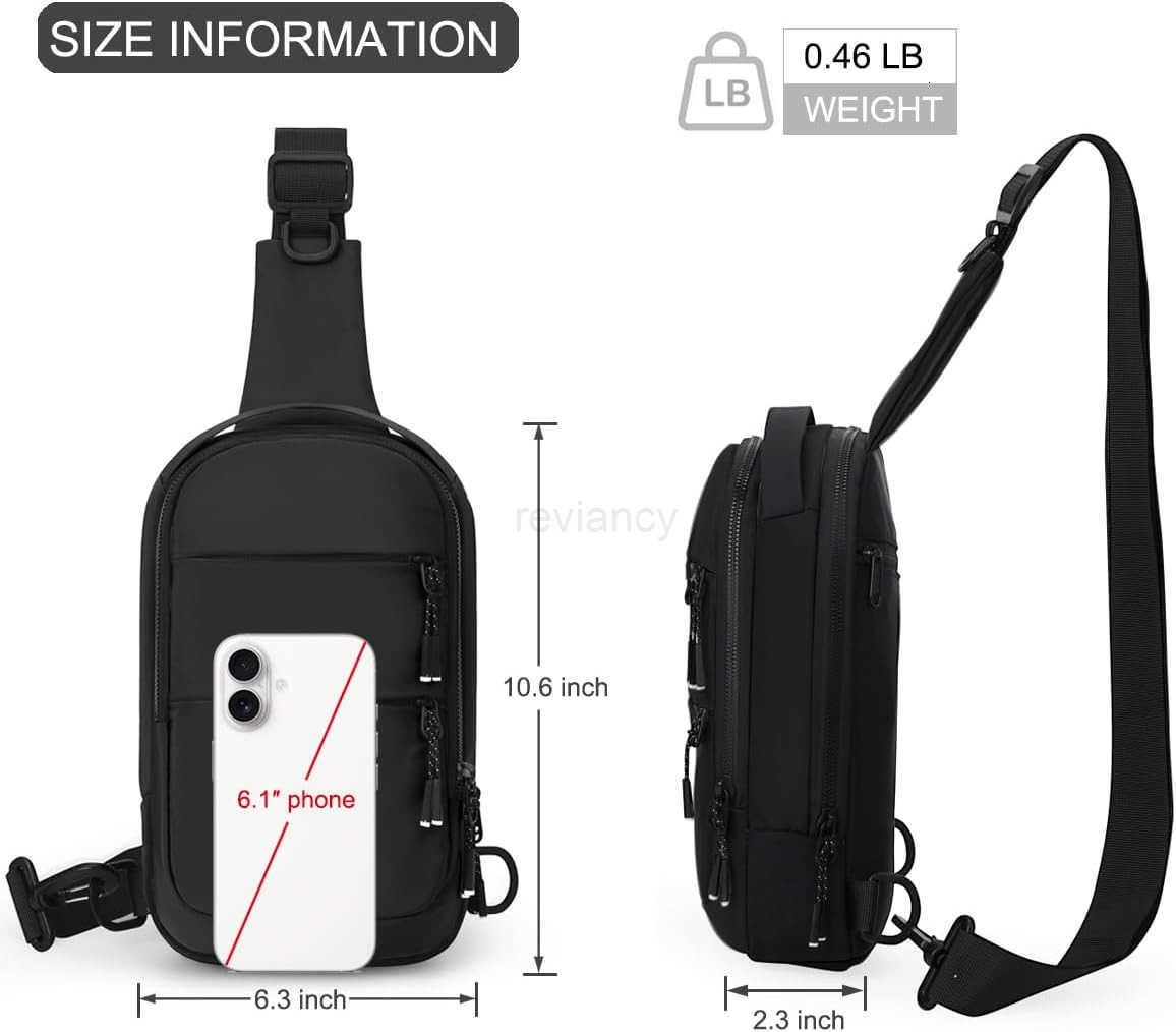 Small Crossbody Bags for Men Women Mini Sling Bag Lightweight Chest Bag for Hiking Travel SportsW250911