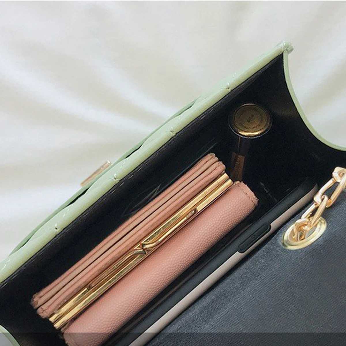 1 Pc Elegant Quilted PU Shoulder Bag For Women Mini Magnetic Flap Closure Crossbody Bag Perfect For Daily Use Commut W250911