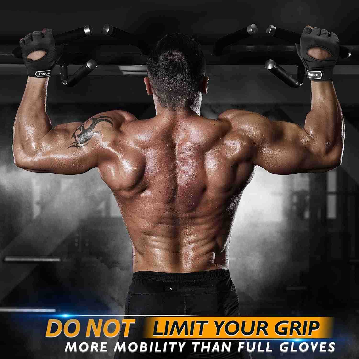 New Breathable Workout Gloves for Women Men No More Sweaty Full Palm Protection Gym Exercise Cycling Fitness Weightlifting Pullups Deadlifting RowingW