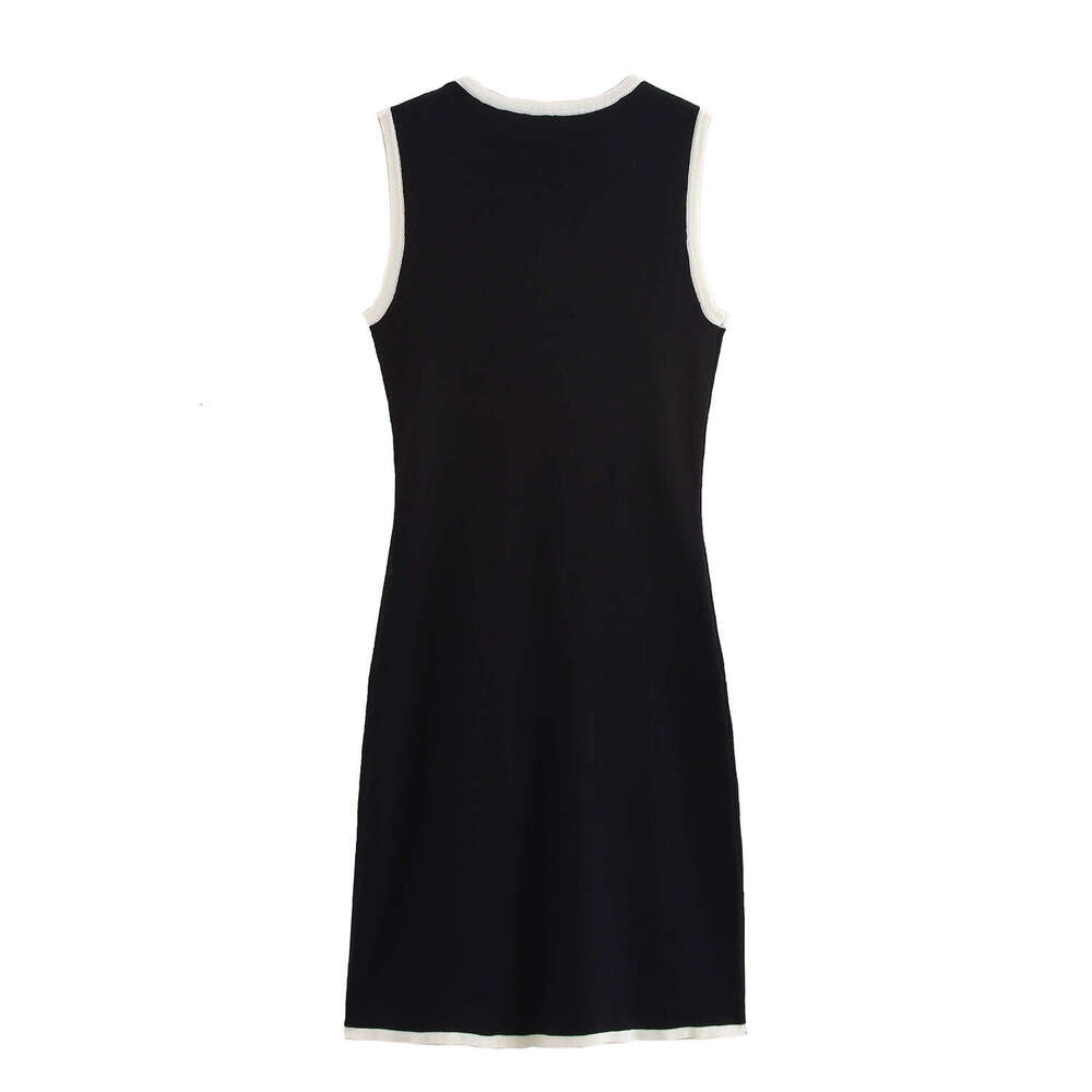 DHEssentials 2025 Fashion Casual Little Chanel Style Knitted Vest Dress