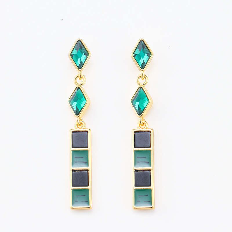 Sier Needle Geometric Long Tassel High-end Niche Light Elegant Vintage Style Earrings