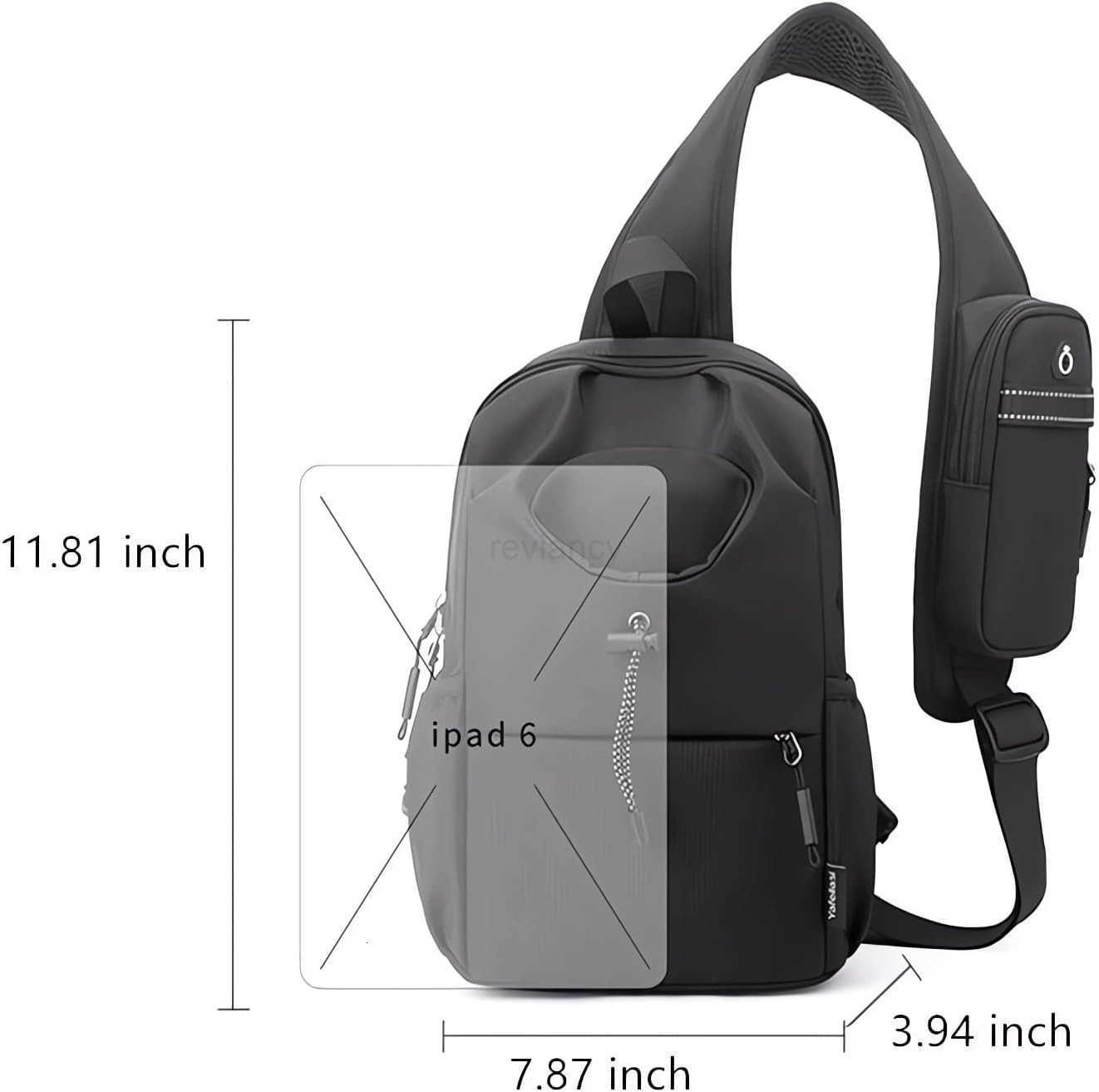small waterproof sling bag with water bottle holder crossbody sling backpack for men women chest bag for hiking travelW250911