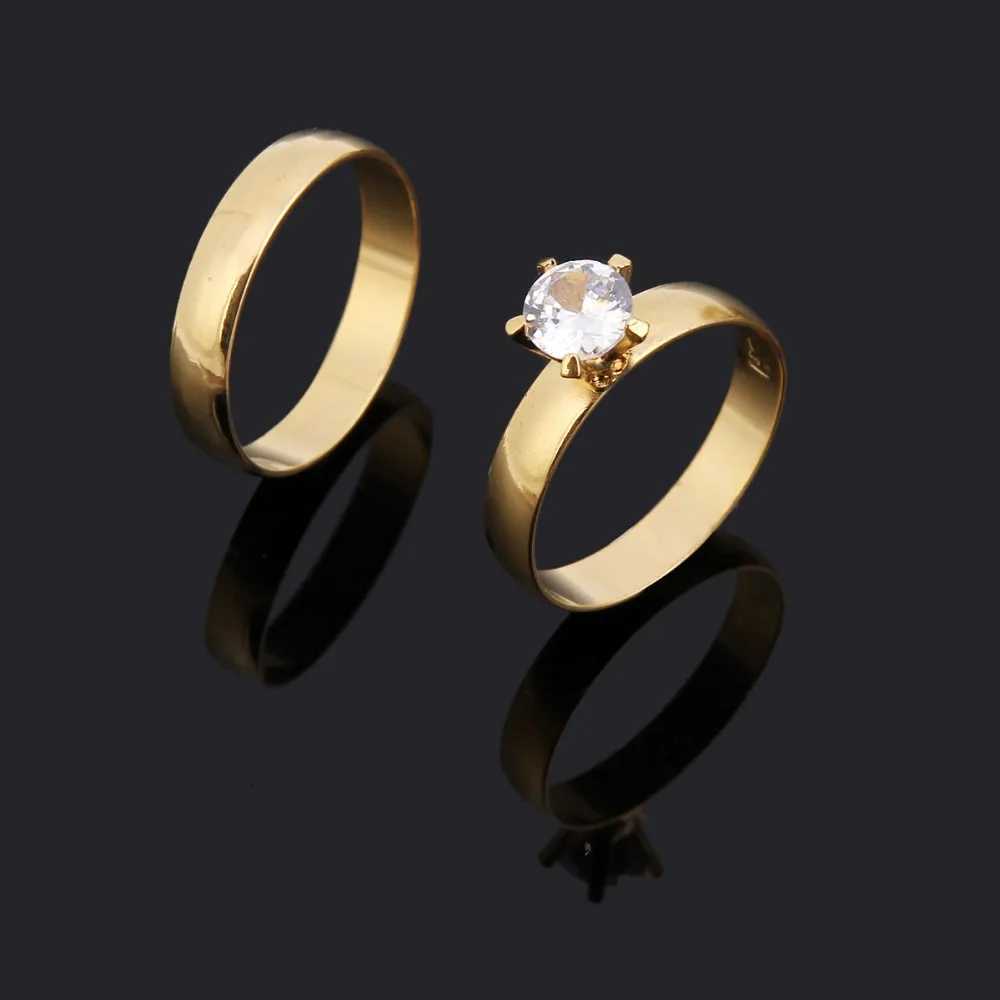 Bangrui Fashion Wedding Ring for Couples Inlay CZ Zirconia Engagement Jewelry Finger Rings W250911