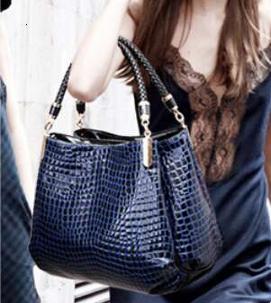 Fashion Trend Crocodile Pattern Portable Mature Temperament Handbag Women's Bag