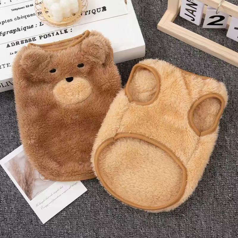 T1181 Puppy Dog Clothes Cute Tiger Clothes Teddy Bichon Pomeranian Small Dog Pet Cat Autumn and Winter Warm Four-legged Clothes