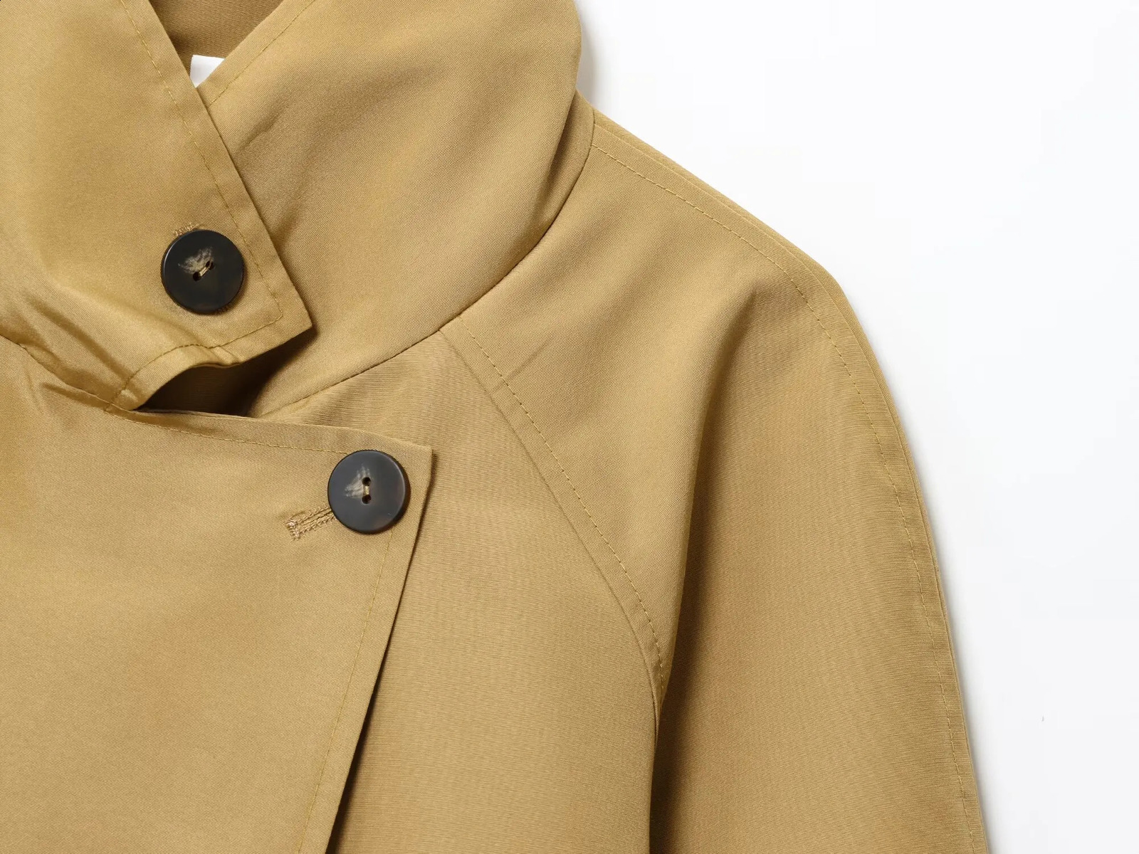 Tidalyf Women Casual WindbreakerHigh Neck Long Sleeves Windproof Warm Elegant for AutumnWinter DailyCommute Wear 250911