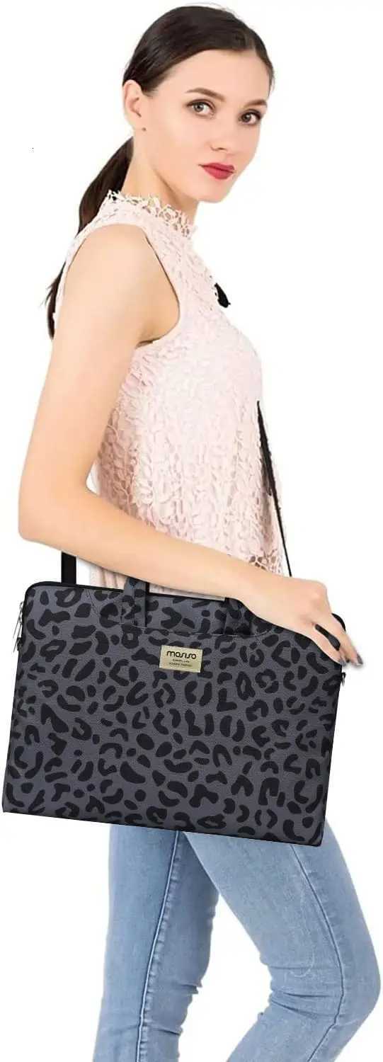 MOSISO Laptop Shoulder Bag156 inch Computer Bags for MacBook Air 13 15 Pro16 15 inch Notebook Leopard Grain Briefcase Sleeve Z250906
