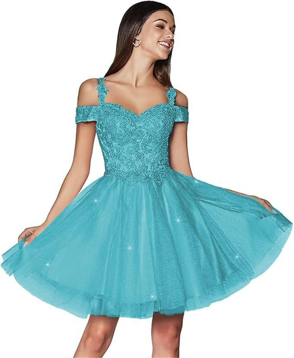 Spaghetti Strap Off-the-Shoulder Short Prom Dresses Sweetheart Beaded Puff Skirt for Women Birthday Customized Formal Occasion Evening Party Gown BQ27