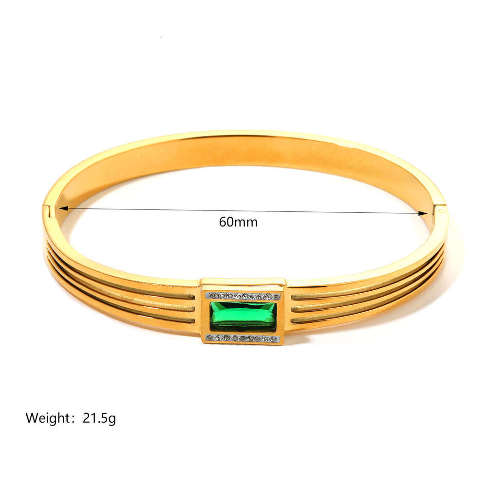 new gold tone bracelet designer bracelet for women Luxury Jewelry Titanium steel bead string eye zircon closed spring buckle bracelet single row tenni