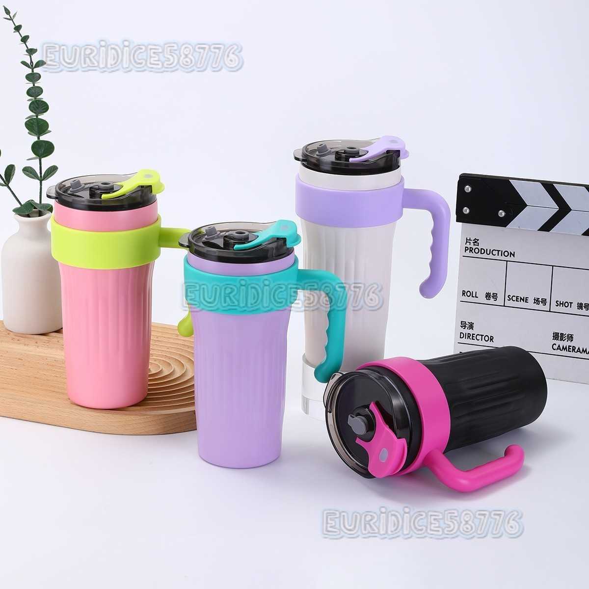 American Food Grade Stainless Steel Insulated Cup High Appearance Handle Coffee Cup Outdoor Doublelayer Ice Cup Car Cup H250911