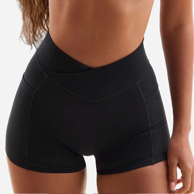 High Elasticity Halter Beauty Back Bra Cross Waist Fiess Three-Point Shorts Yoga Outfit Sports Set