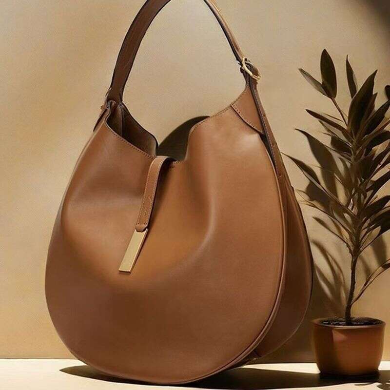 Bags Women's Underarm Suede Equestrian Design Dumpling Tote Style Hand Held Crescent Bag Large