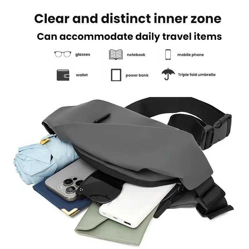 Fashionable Mens Chest Bag with Adjustable Shoulder Straps Suitable for Sports Mountaineering Daily Life and Other Scenarios Z250911