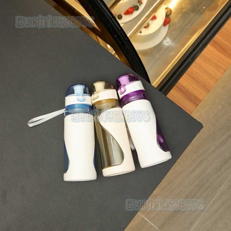 Travel Cup Sports Space Cup High Appearance Bottle Doublelayer Plastic Cup Water Cup Summer Water Bottle H250911