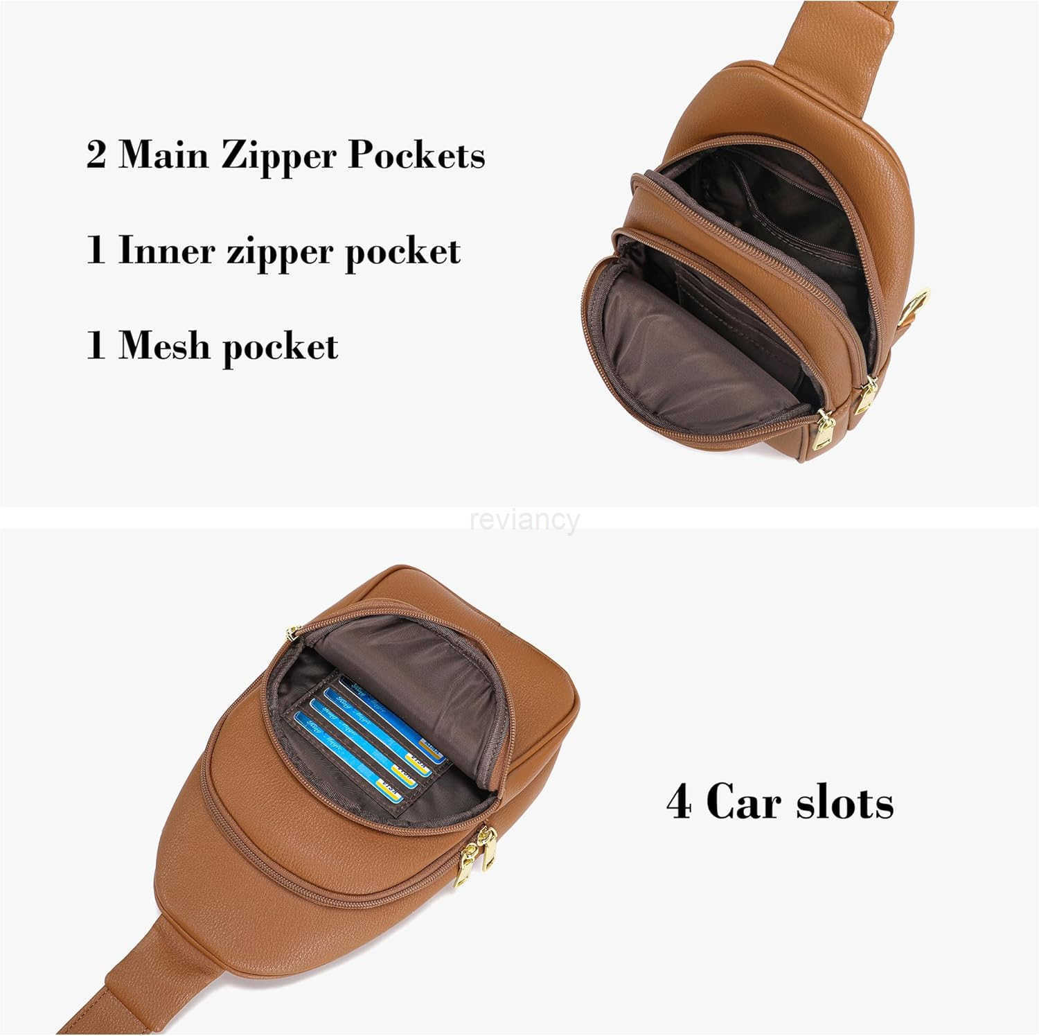 Crossbody Sling Bags Fanny Packs Leather Purses Chest Bag for WomenW250911