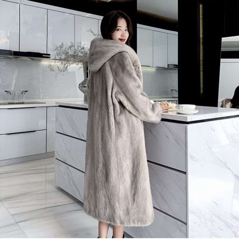 Clothing Women's Women's Winter New Long Mink Coat Casual Warm Windbreaker Loose Large Size 250912