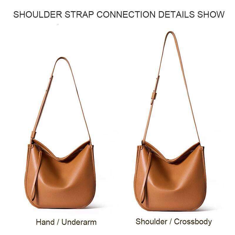 New Women Split Leather Bucket Bag Female Commuting Large Capacity Single Shoulder Handbag Crossbody Lady Messenger Tote Bags 250805 250805