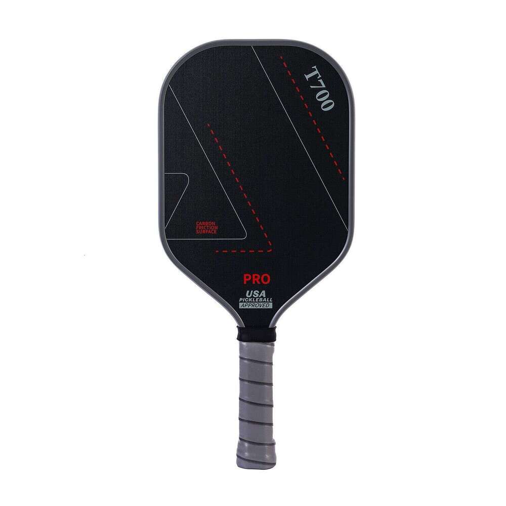 T700 Thermoformed Unibody Raw Carbon Fiber Pickleball Paddle Spin Textured Surface Ergonomic Grip with Foam Edge USAPA Approved