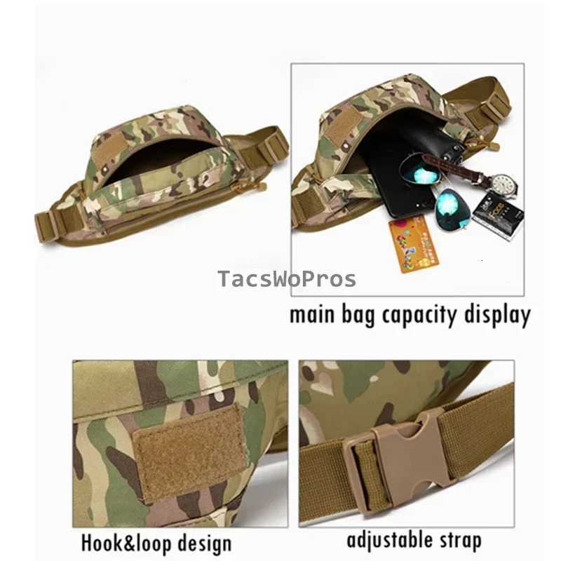 800D Waterproof Oxford Waist Bag Mens Hunting Fishing Accessories Waist Packs Camouflage Tactical Tolls Chest Bag Z250911