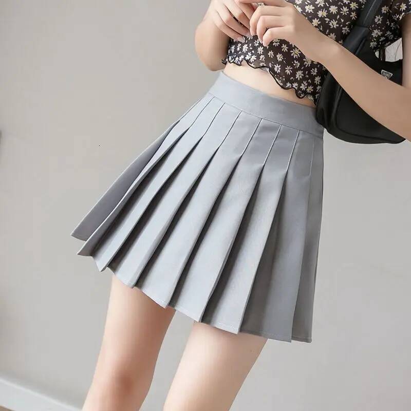 Mini Womens 2024 Summer Japanese School Pleated Skirts High Waist Kawaii Cute Pink Plaid Skirt Uniform Haruku Jupe dongdumaoyi