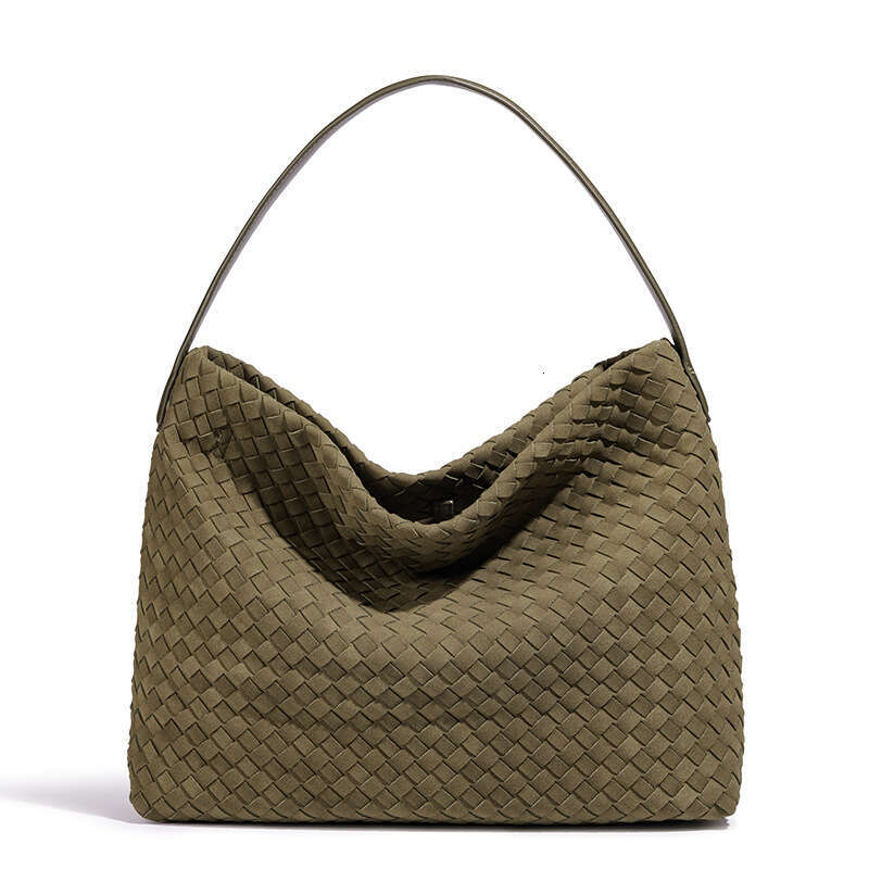 Handheld Woven Tote for Women New Large Capacity Commuter Versatile Shoulder Underarm Crossbody Bucket Bag