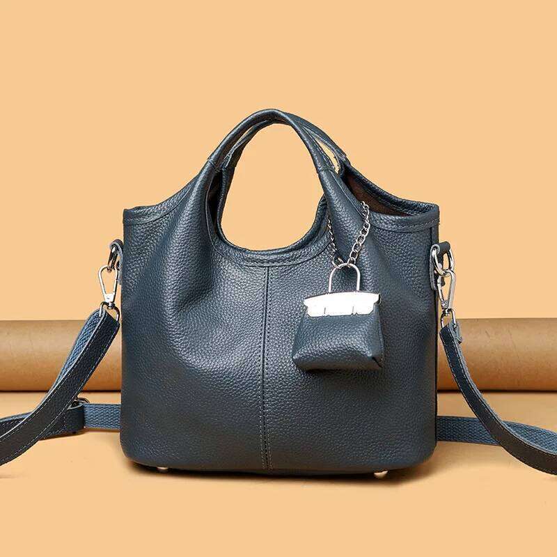 Women S Premium Top Grain Leather Shoulder Bag Convertible Crossbody Handheld Tote With Luxe Appeal