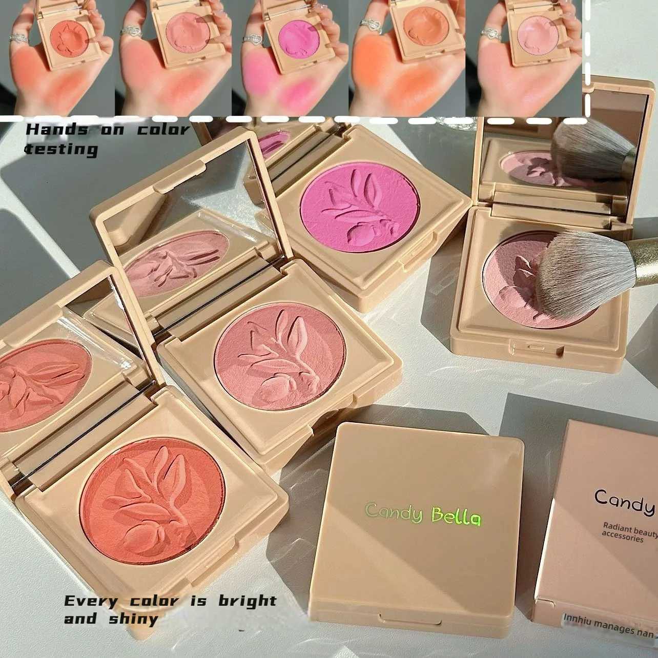 CandyBella Cream Blush Mousse Texture Waterproof Sweatproof LongLasting Shimmer Matte Finish Bouncy Cheek Color W250911