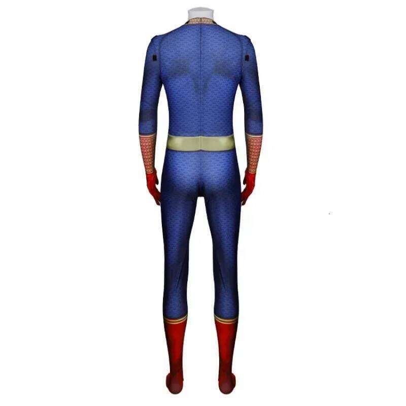Superhero Cosplay Costume The Homelander Costume Adult Halloween Antony Starr Jumpsuit with Cloak Shoes Bodysuit Party Gift