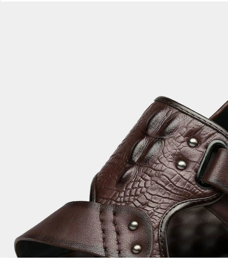 Big Size Men Leather Sandals Summer Classic Men Shoes Slippers Soft Sandals Men Roman Comfortable Outdoor Walking Footwear250906