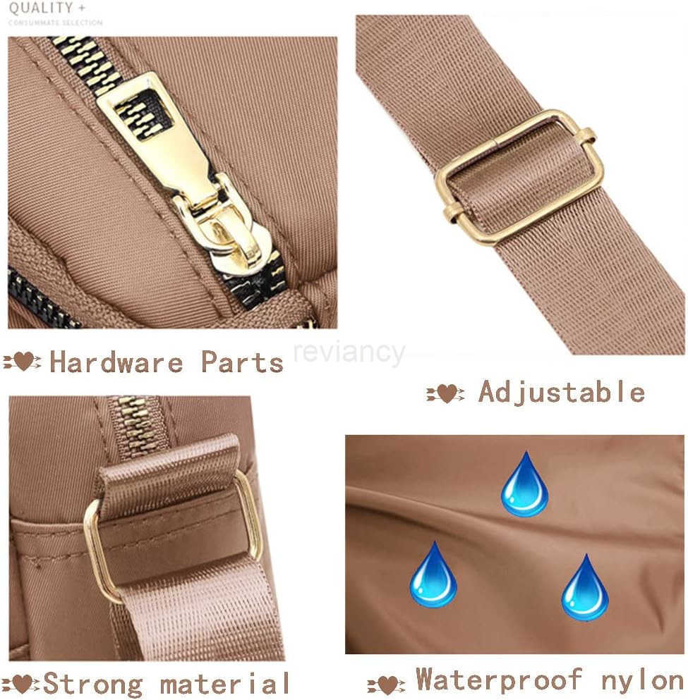 Nylon Crossbody Bags for Women Purses and Handbags Womens Casual Messenger Bag Waterproof Black Crossbody PurseW250911