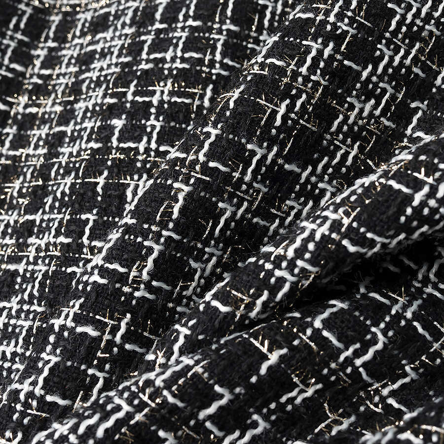 DHEssentials 2025 Fashion Small Chanel Style Women's Plaid Woven Short Coarse Wool Jacket Suit