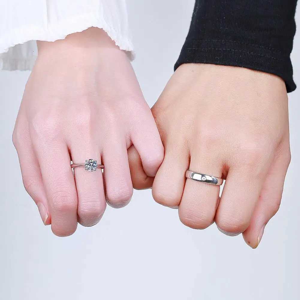 2pcs Love Heart Matching Couple Rings for Women Men Lover Forever Endless Love Wedding Valentines Day Dating Jewelry Gifts W250911