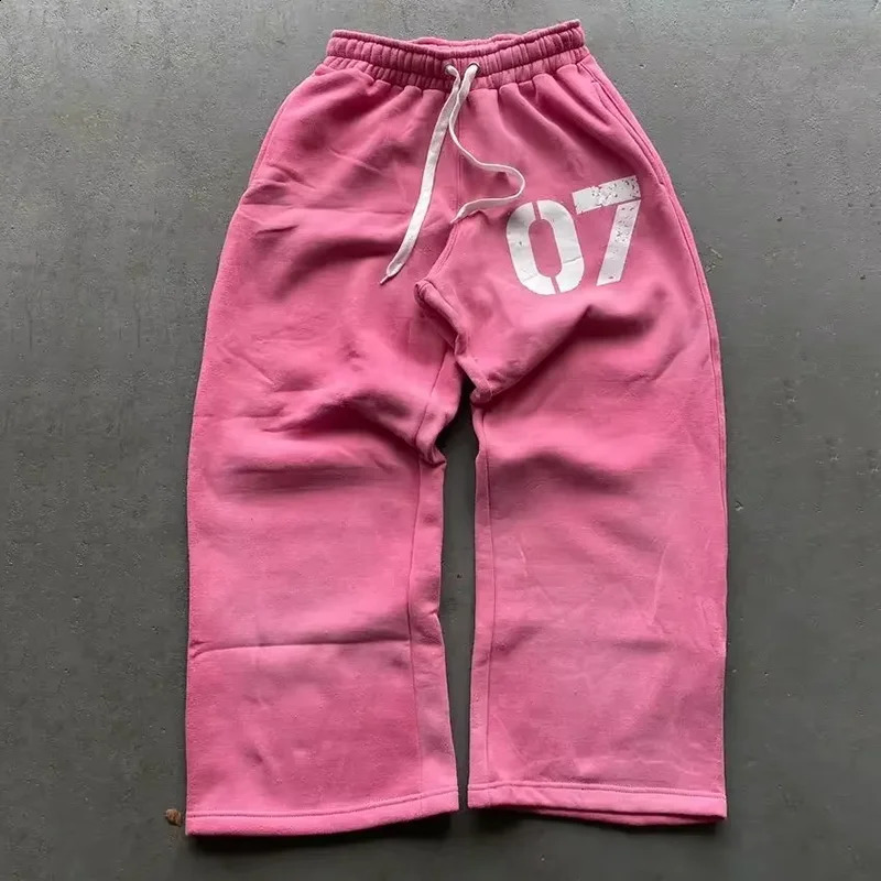 Y2K Streetwear Set Casual Baggy Sweatpants Fashion Zipper Hoodie Spring American Street Hiphop Pants Printed Clothes 250911