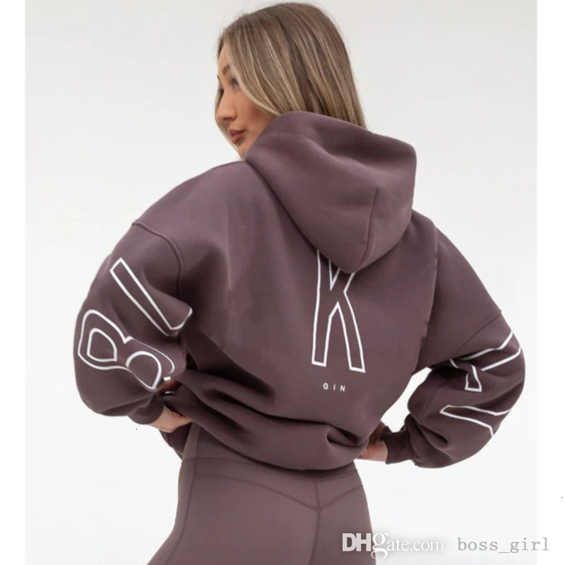 Women Designer Sweatshirt 2026 New Fashion Printed Thickened Versatile Long Sleeve Loose Hooded HipHop Tops 9 Colors