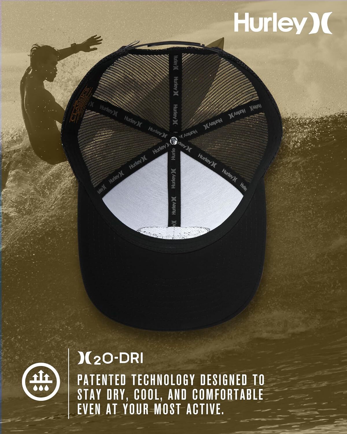 Mens Hat - Beach Break Trucker Water Resistant Baseball Cap