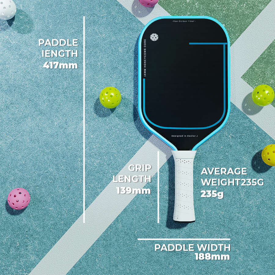 Thermoformed T700 Carbon Fiber Pickleball Paddle For Power & Spin (16MM) Teflon Professional Competition Grade Textured Matte Lightweight Pickleball R