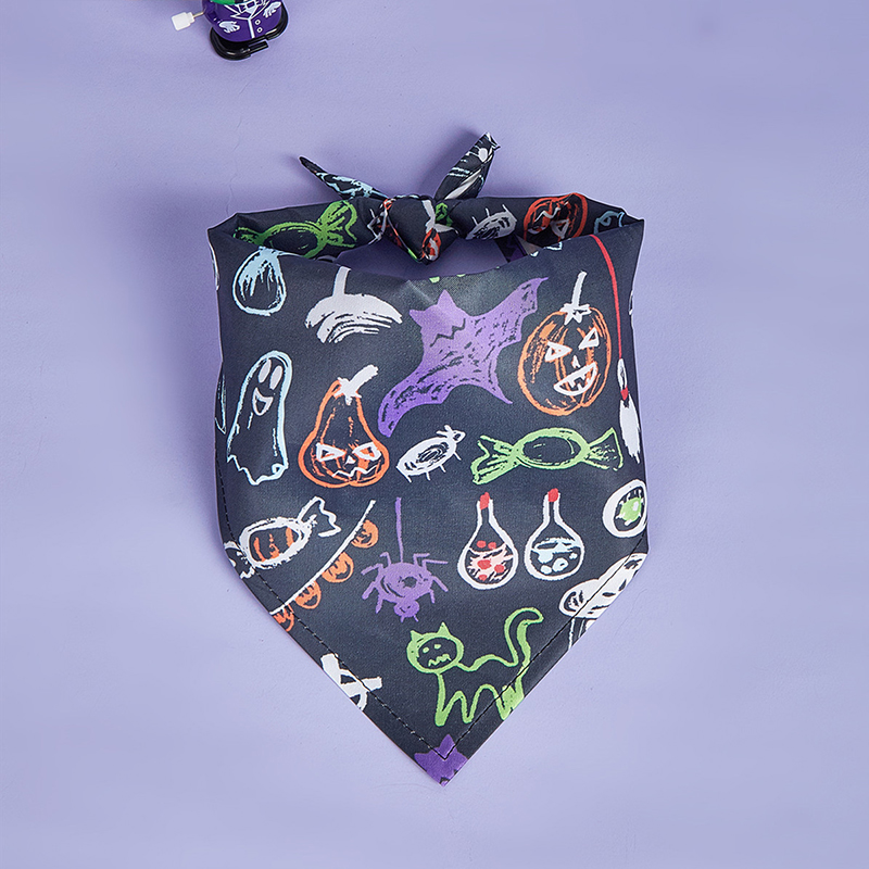 Cute Creepy Costume for Your Pooch Fall Inspired Animal Patterned Puppy Bib