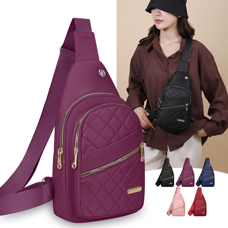 Women S Chest Bag Multi Layer Simple Free Shipping Commuting Large Capacity Shoulder Bag Trendy Designer Bag Luxury Bag Fashion Diamond Small Niche Cr
