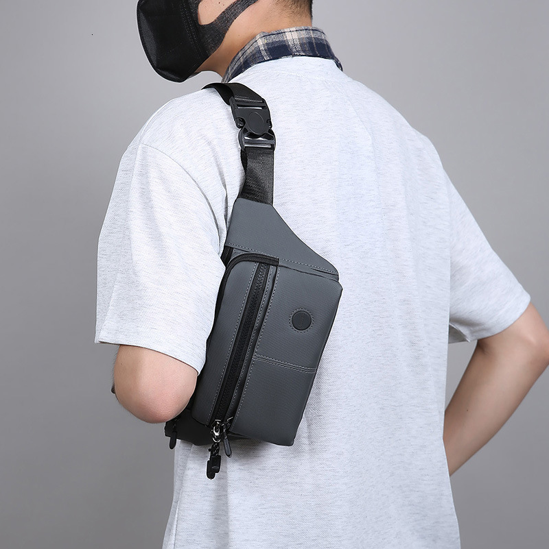 Men S Waist Bag Designer Bag Fashion Portable New Simple Shoulder Bag Casual Versatile Trendy Chest Free Shipping Bag Multi Layer Luxury Bag Storage C
