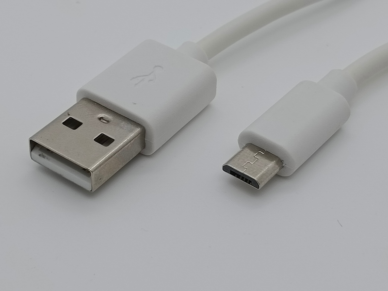 White USB A to Micro USB Charging & Data Cable - Universal Compatibility for Mobile Devices
