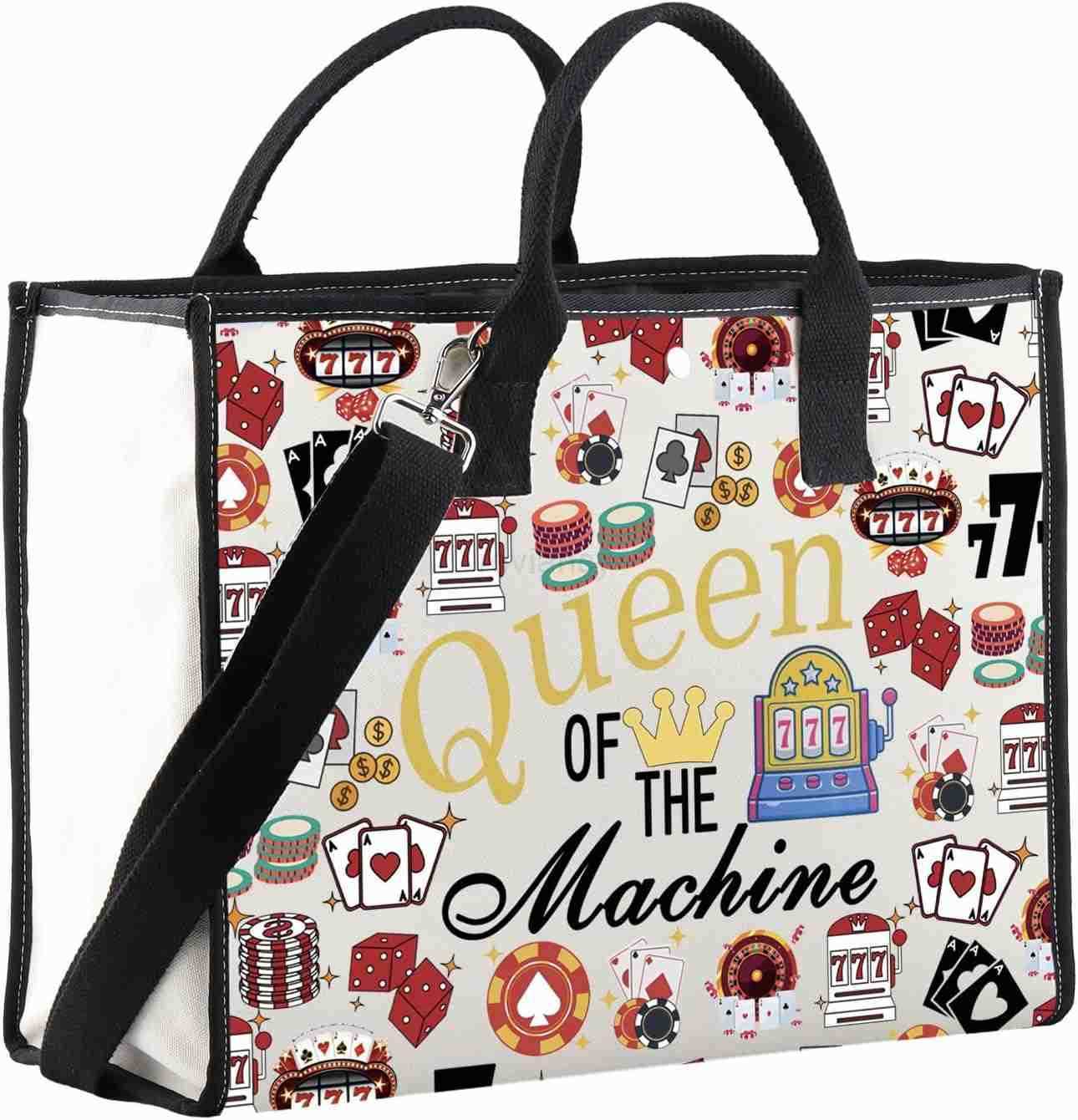 Cross Body Bag Casino Gambling Lover Gift Queen Of The Machine Messenger Bag Slot Gambling Lucky GiftW250911