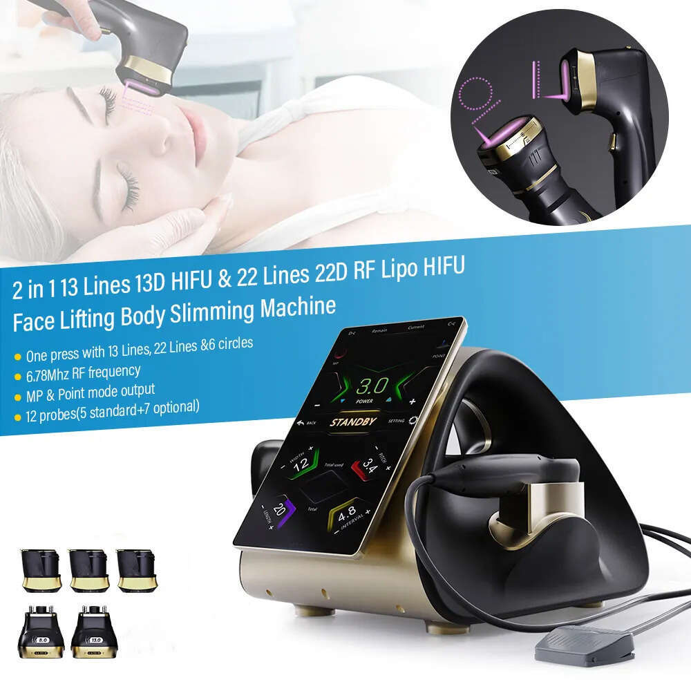 Hot Hot Selling HIFU Focused Ultrasound Anti-Wrinkle Ultrasound Eyes/Neck/Face Lifting Body Slimming Hifu 22D Max Machine For Beauty Salon