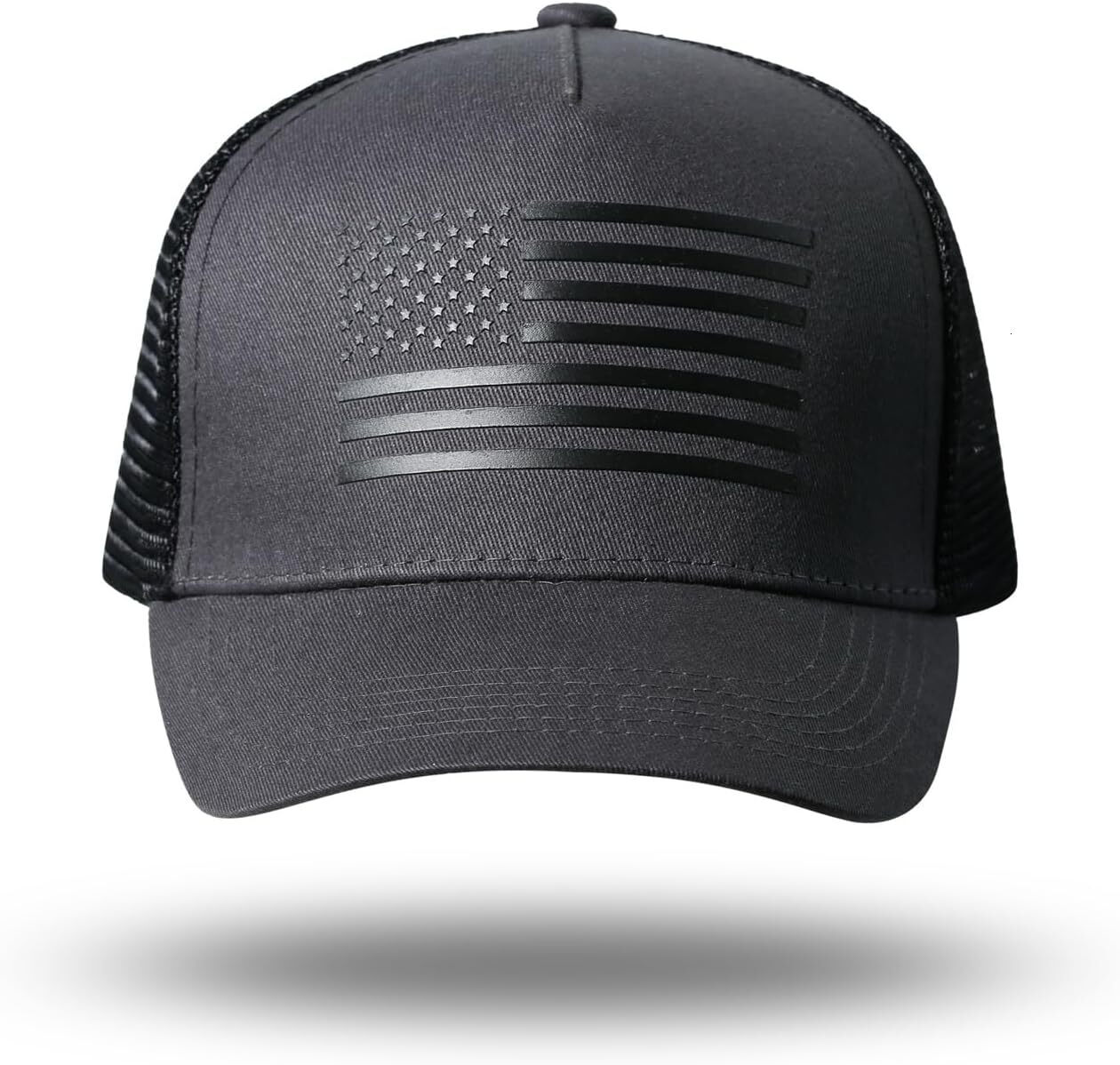 American Flag Trucker Hat Snapback Hat, Baseball Cap Men Women Breathable Mesh Side, Adjustable Fit for Casual Wear