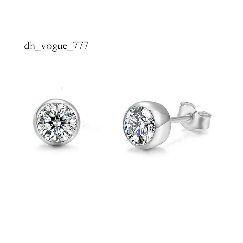High Quality O.5CT 1CT Round Moissanite Dia Sterling Sier Stud Earrings