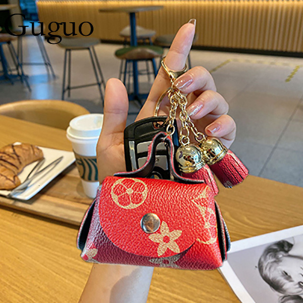 Mini Keychain Bag: Leather Coin Purse Earphone Storage - Key Card Holder for Women Z260130