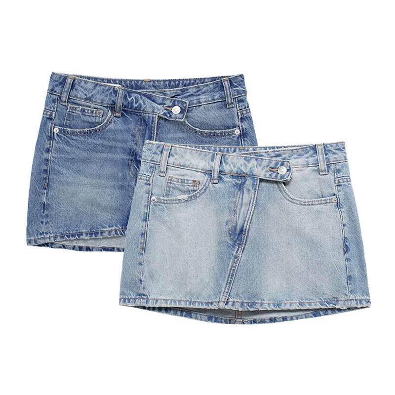 2024 New Spring and Summer Women's Mini Fashion Women Denim Skirts Casual Chic High Street Ladies Skirt dongdumaoyi