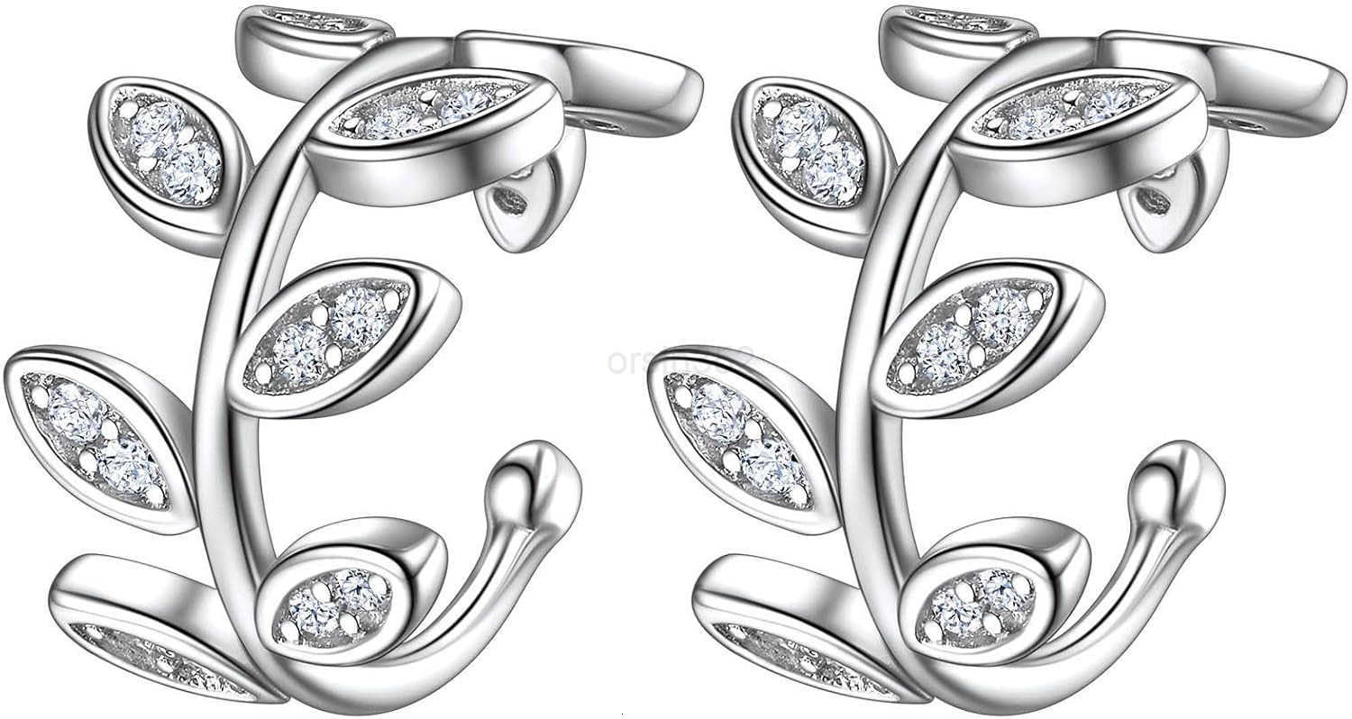 925 Sterling Silver Ear Cuff Non Piercing Helix Cartilage Clip on Wrap Earrings for Women Various StylesW250911