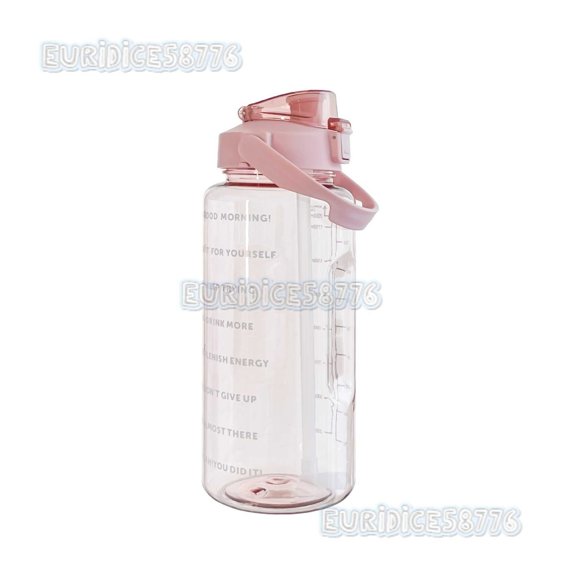2024 New Trendy Large Capacity Sports Water Bottle Straw Summer Water Cup for Men and Women Portable Water Bottle H250911